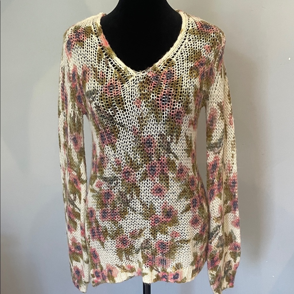 Floral Knit Sweater Lauren Conrad -Disney collab xs